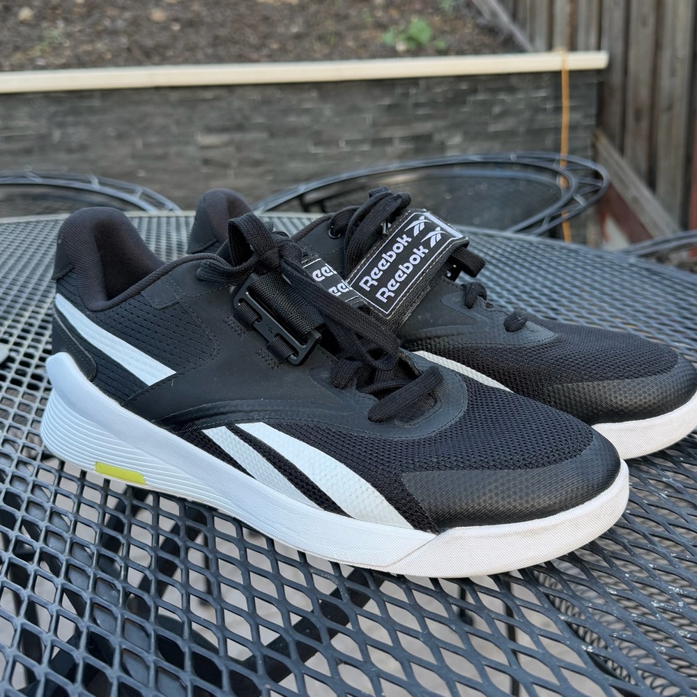 Reebok PR Men's Black and White Weightlifting Shoes